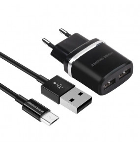 СЗУ 2USB 2.4A для micro USB More choice NC22m (Black)