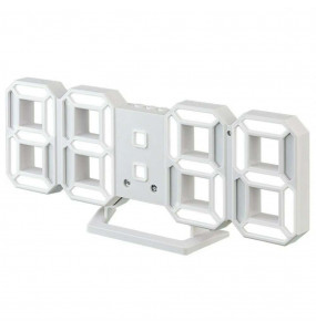 Perfeo LED часы-будильник "LUMINOUS 2", белый/ зелёная подсветка (PF-6111)